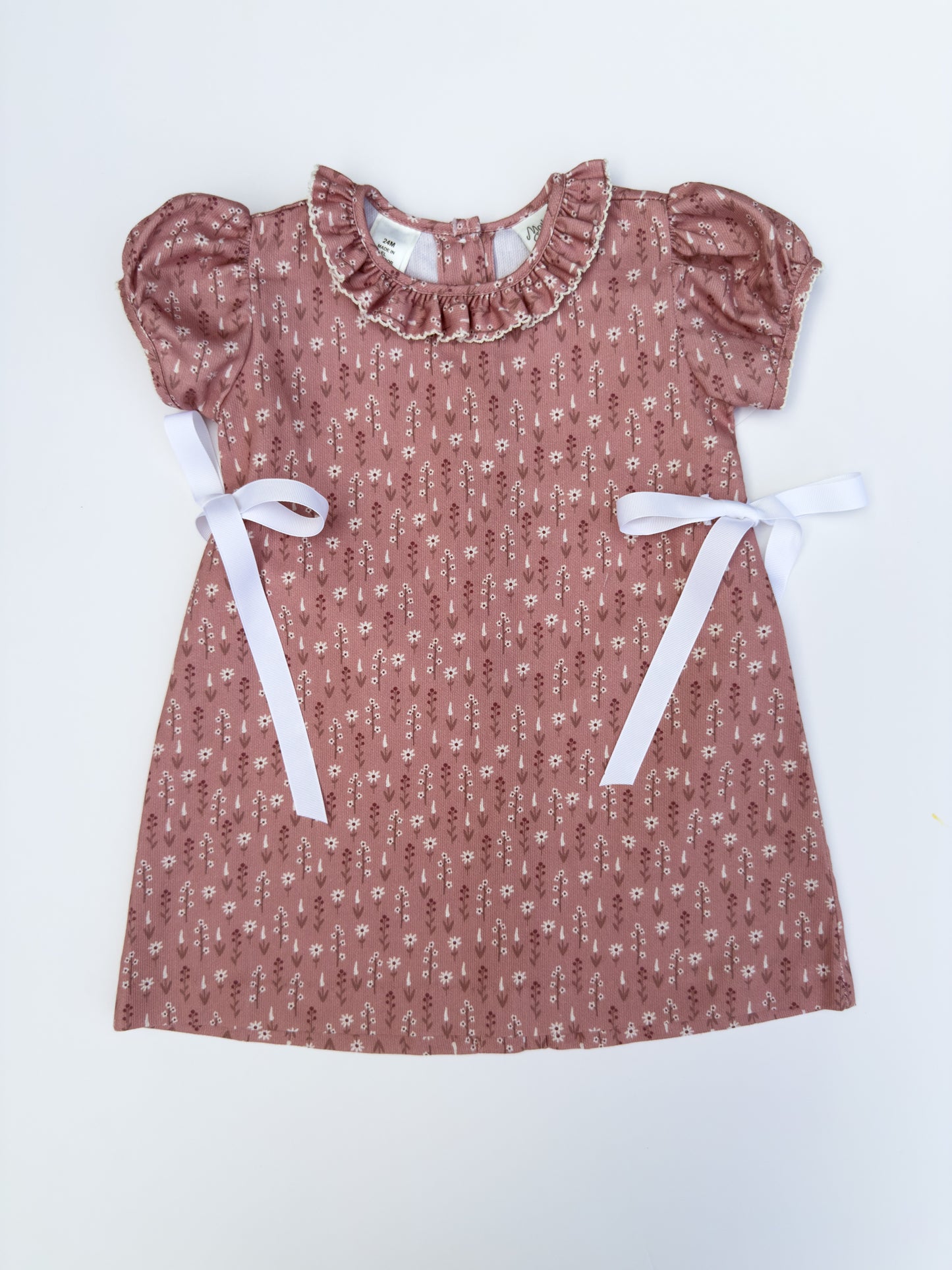 F09-25-1 Rose Print Dress