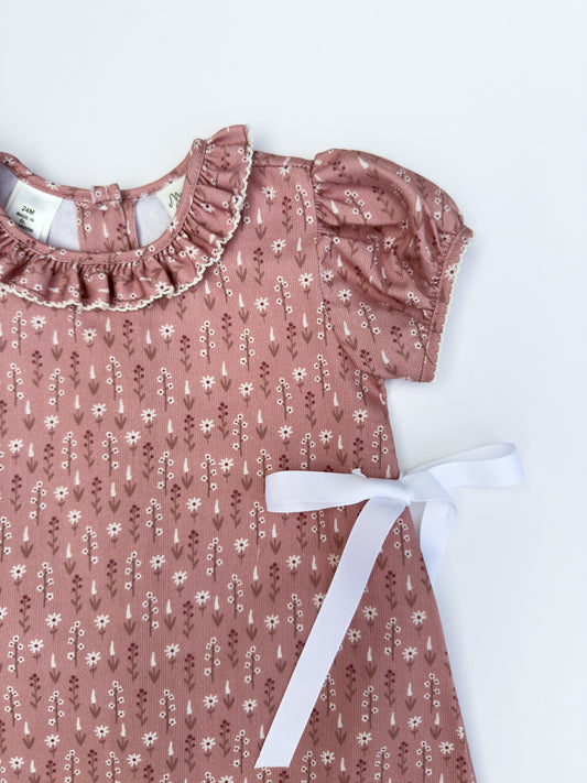 F09-25-1 Rose Print Dress