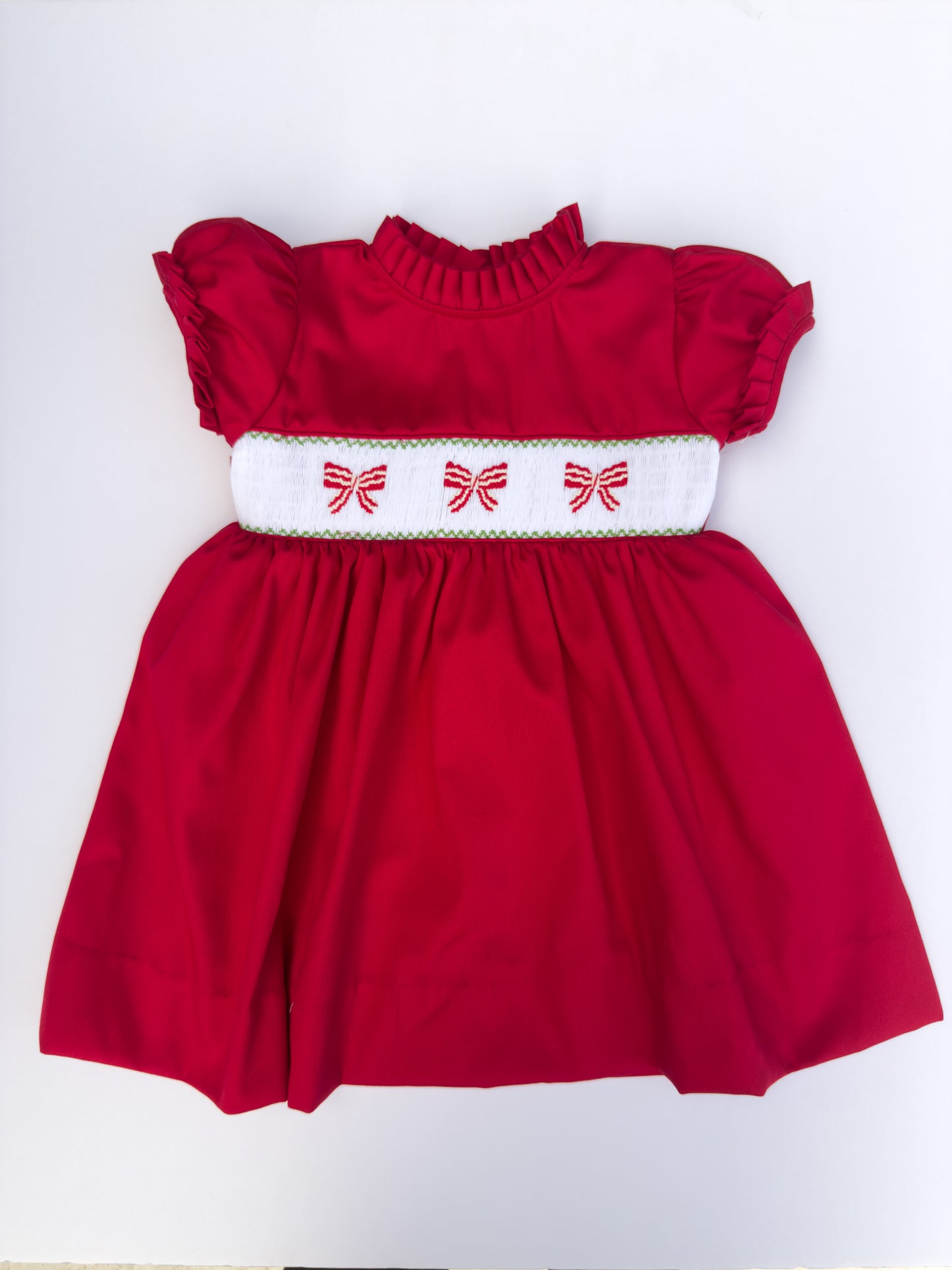 F07-25-1 Red Pique Candy Cane Dress