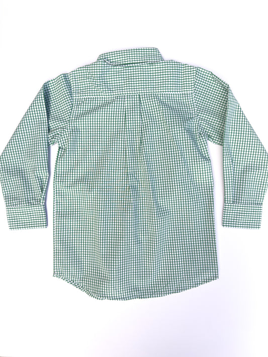 Green Window Pane Button Down