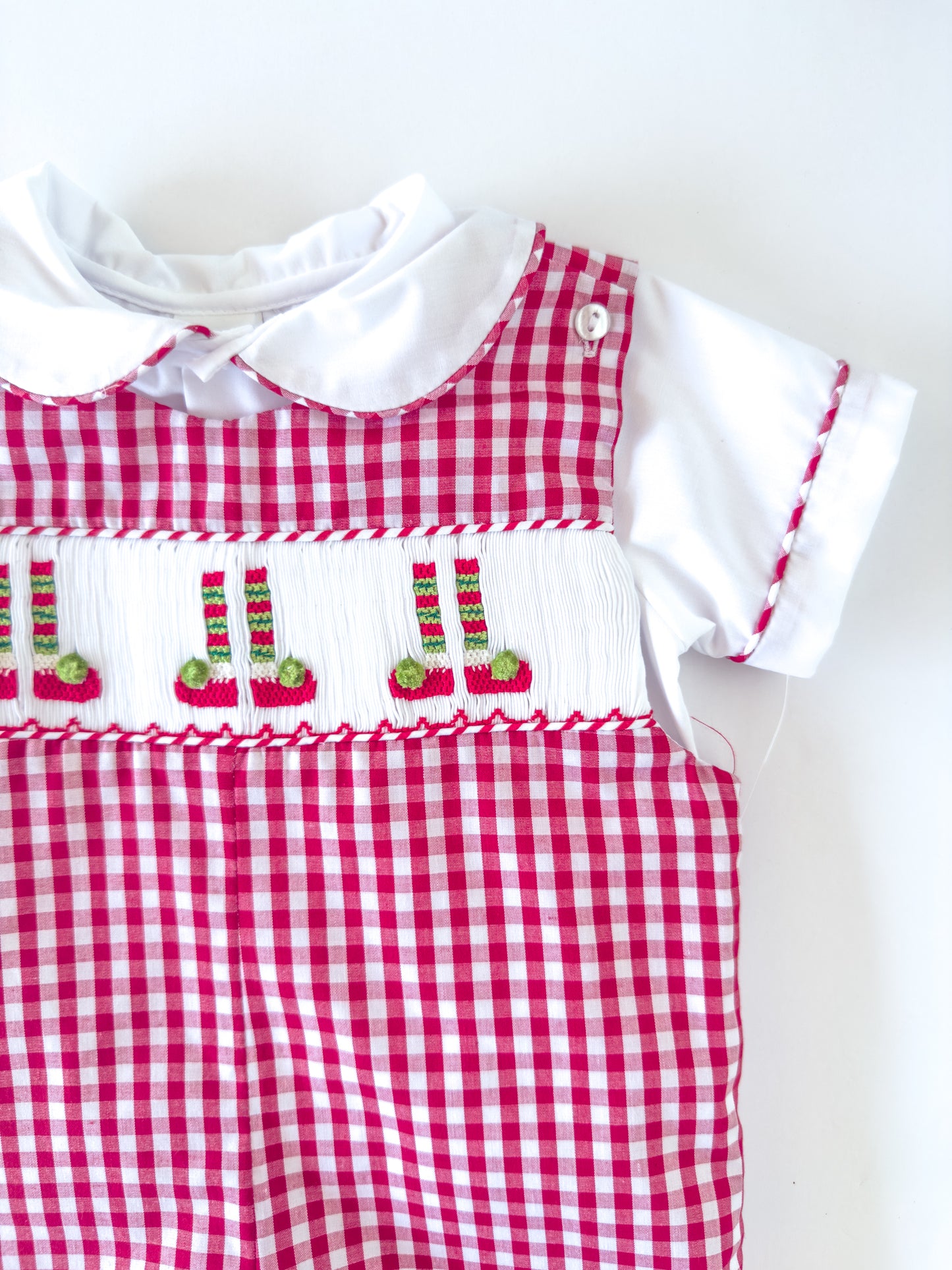 F06-25-4 Red Check Elf Overall