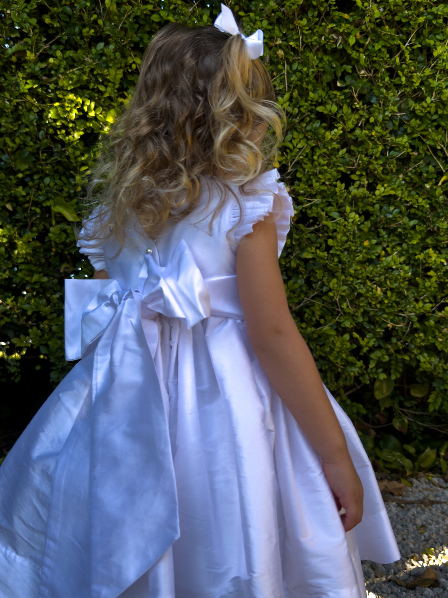 Andrea White Taffeta Dress 4966K
