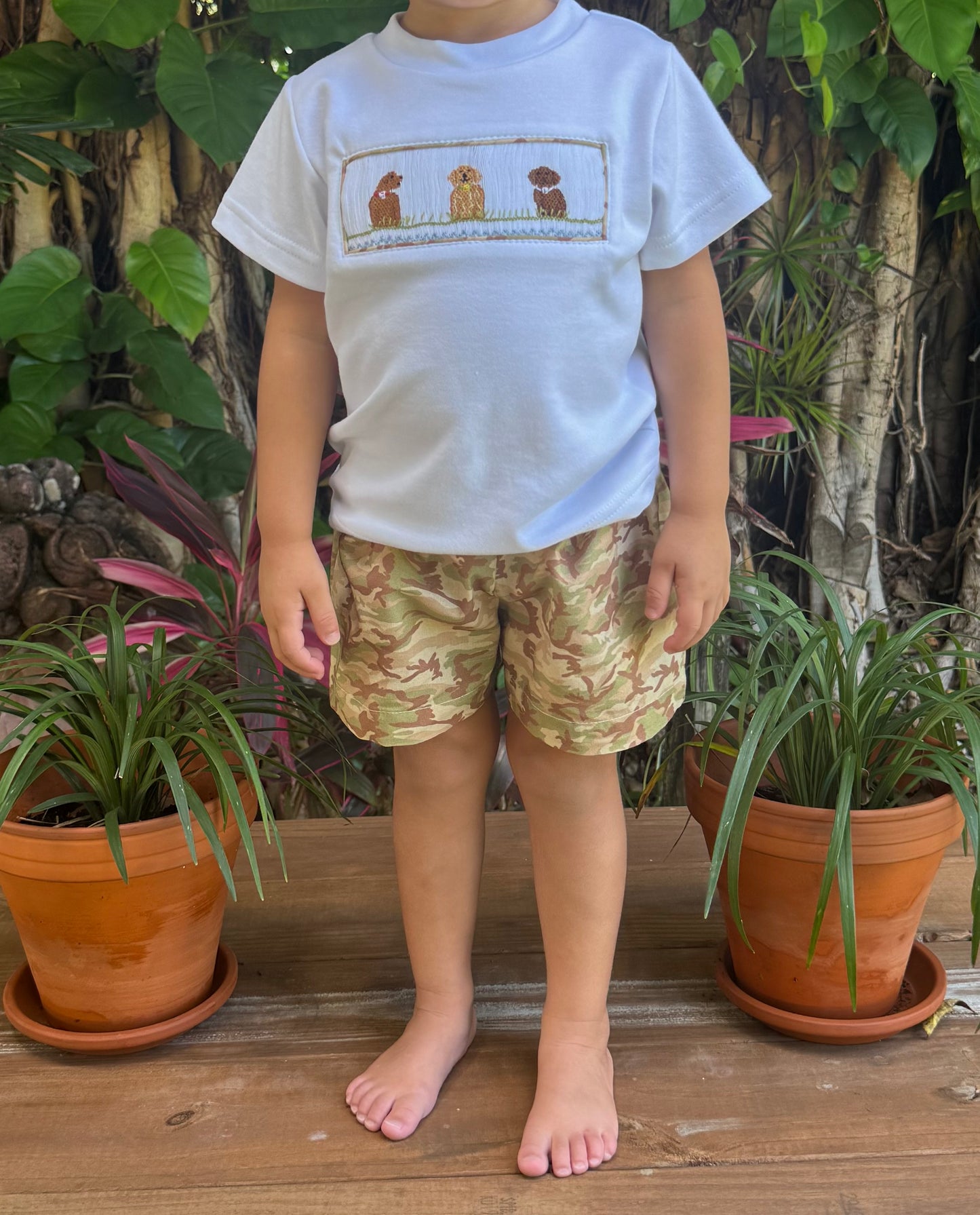 SS-01-25-3 Camo Dog Short Set Boy