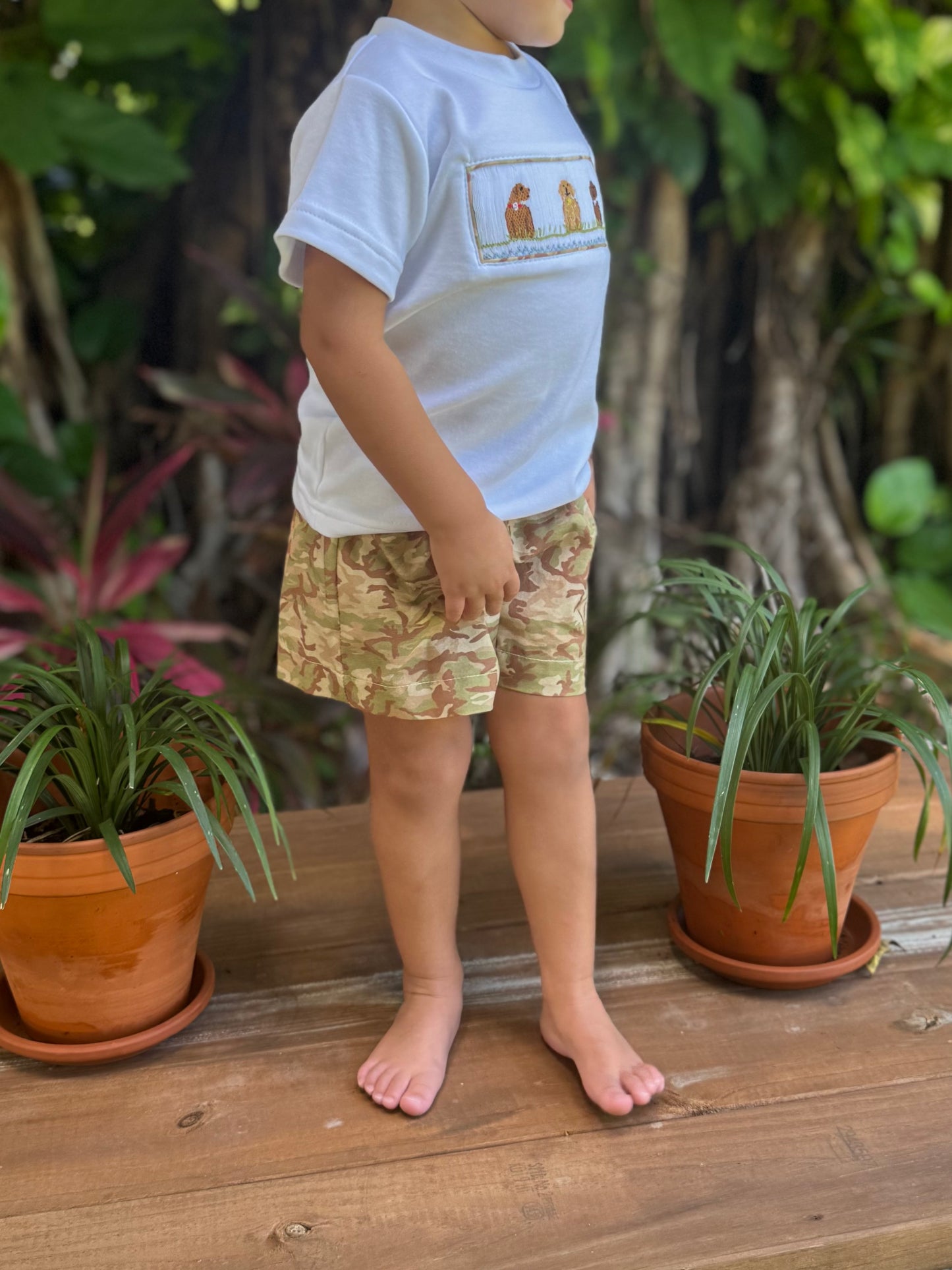 SS-01-25-3 Camo Dog Short Set Boy
