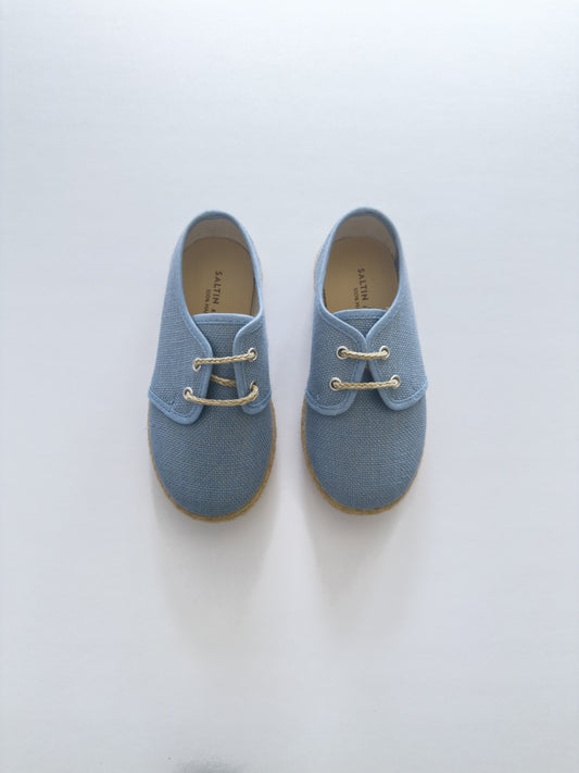 Indigo Linen Lace Up 2133-09