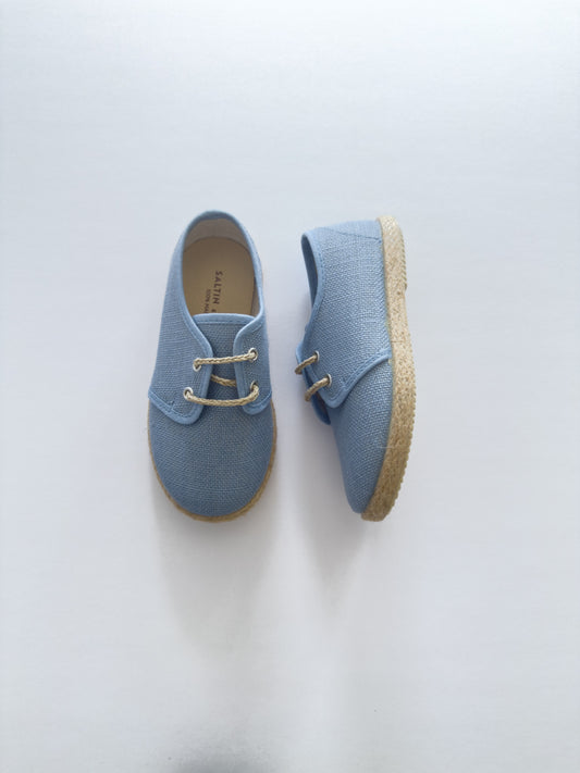 Indigo Linen Lace Up 2133-09
