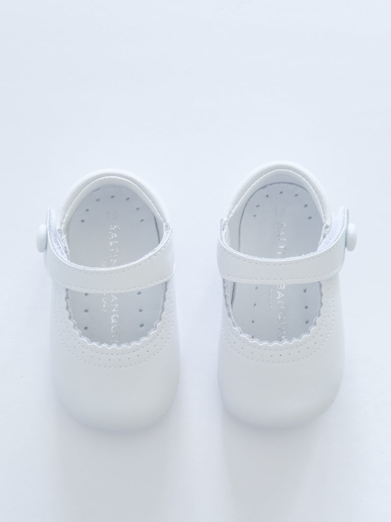 SB522 Leather Mary Jane Blanco