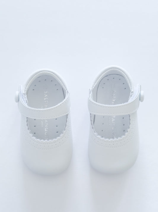 SB522 Leather Mary Jane Blanco