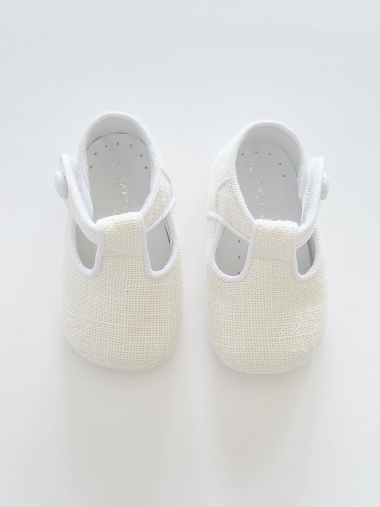 SB520 T-Strap Lino Blanco