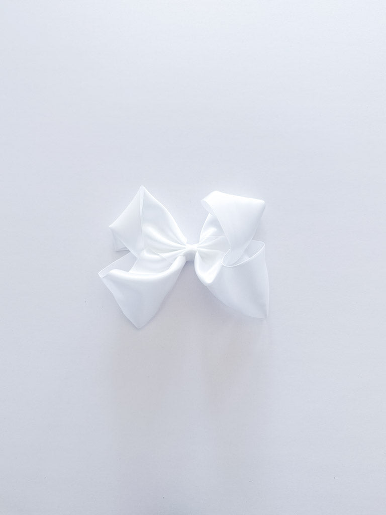 Satin White Bow