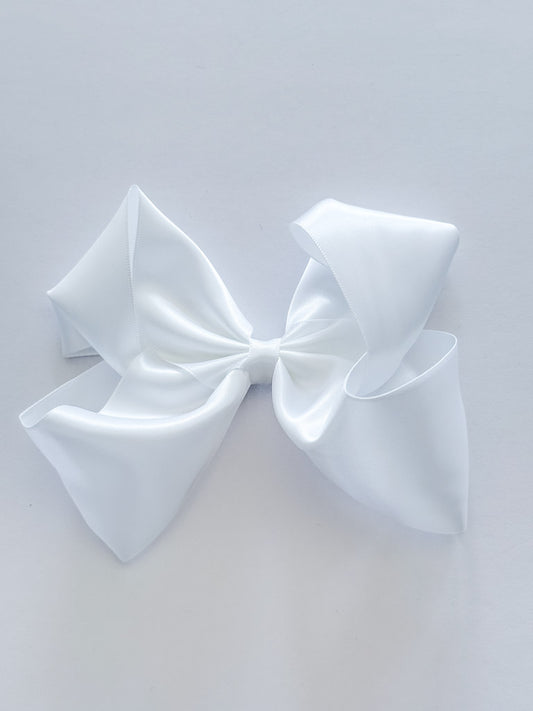 Satin White Bow