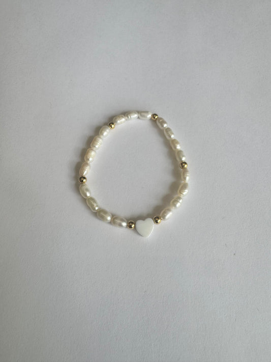 Heart Pearl Bracelet