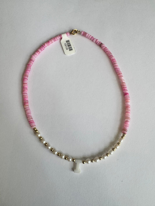 Pink Letter Necklace