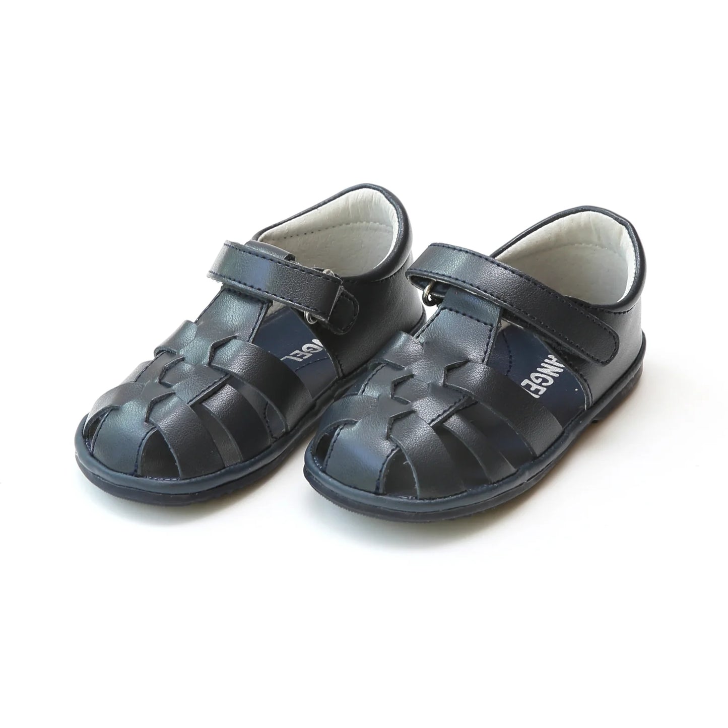 Navy Leather Fisherman Sandal