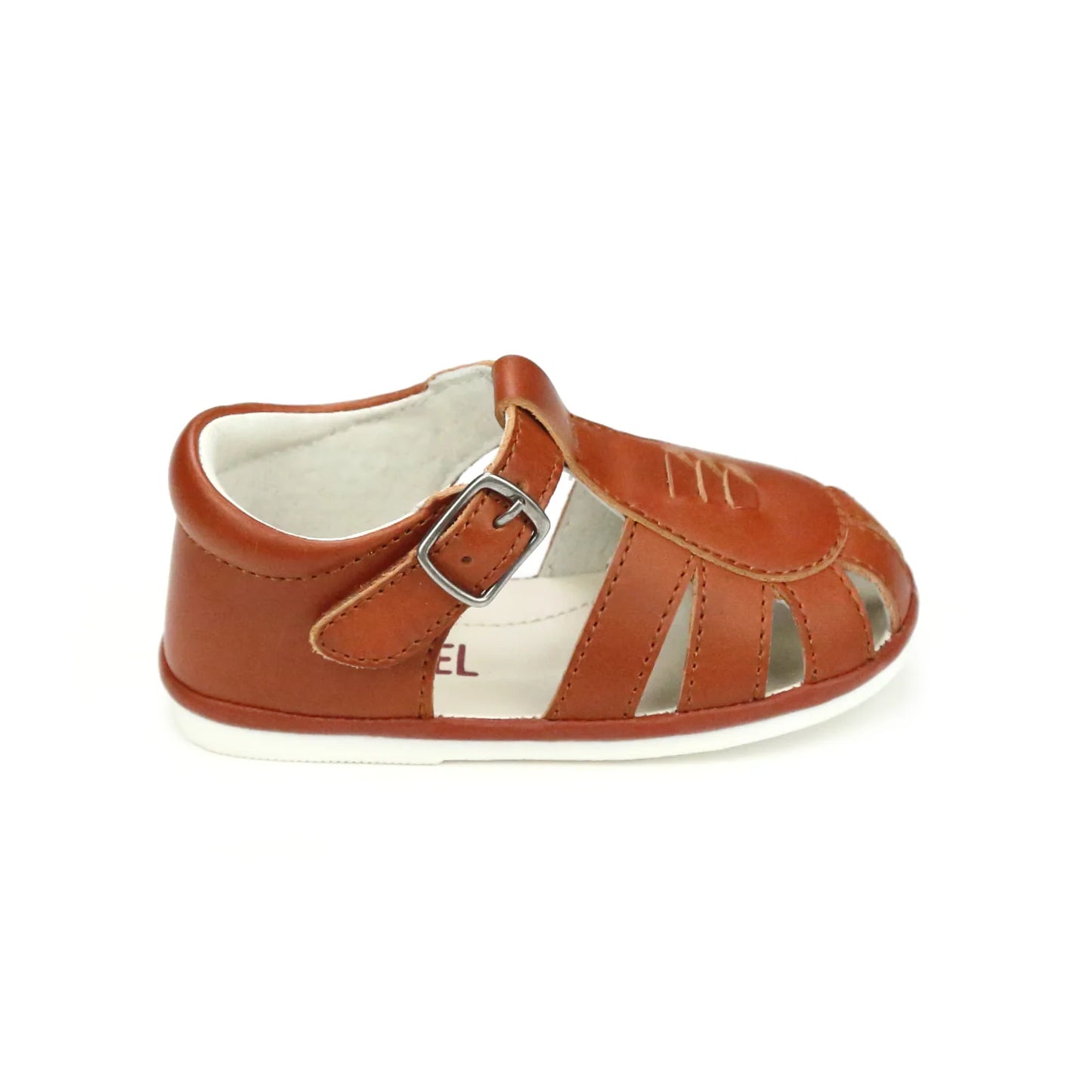 Cognac Leather Caged Sandal