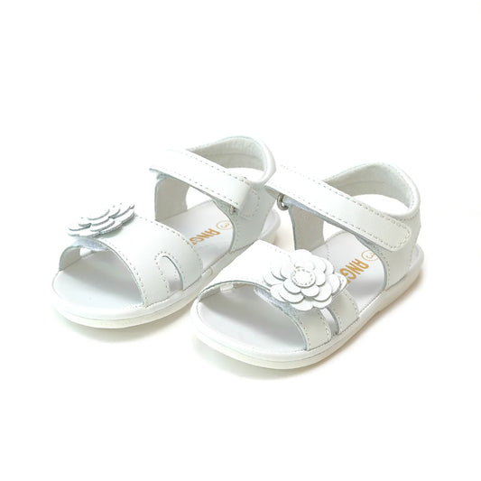 White Mila Flower Cut Out Sandal