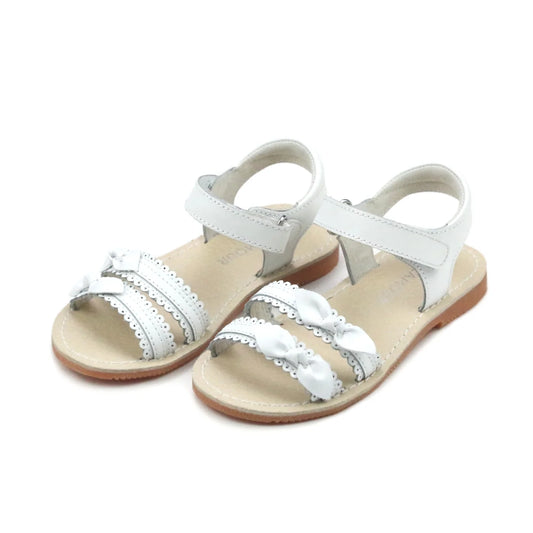 Josie White Scalloped Sandal