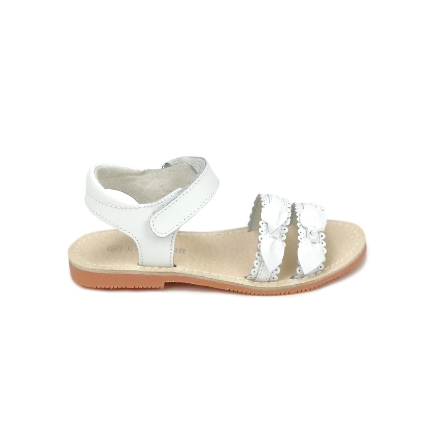 Josie White Scalloped Sandal