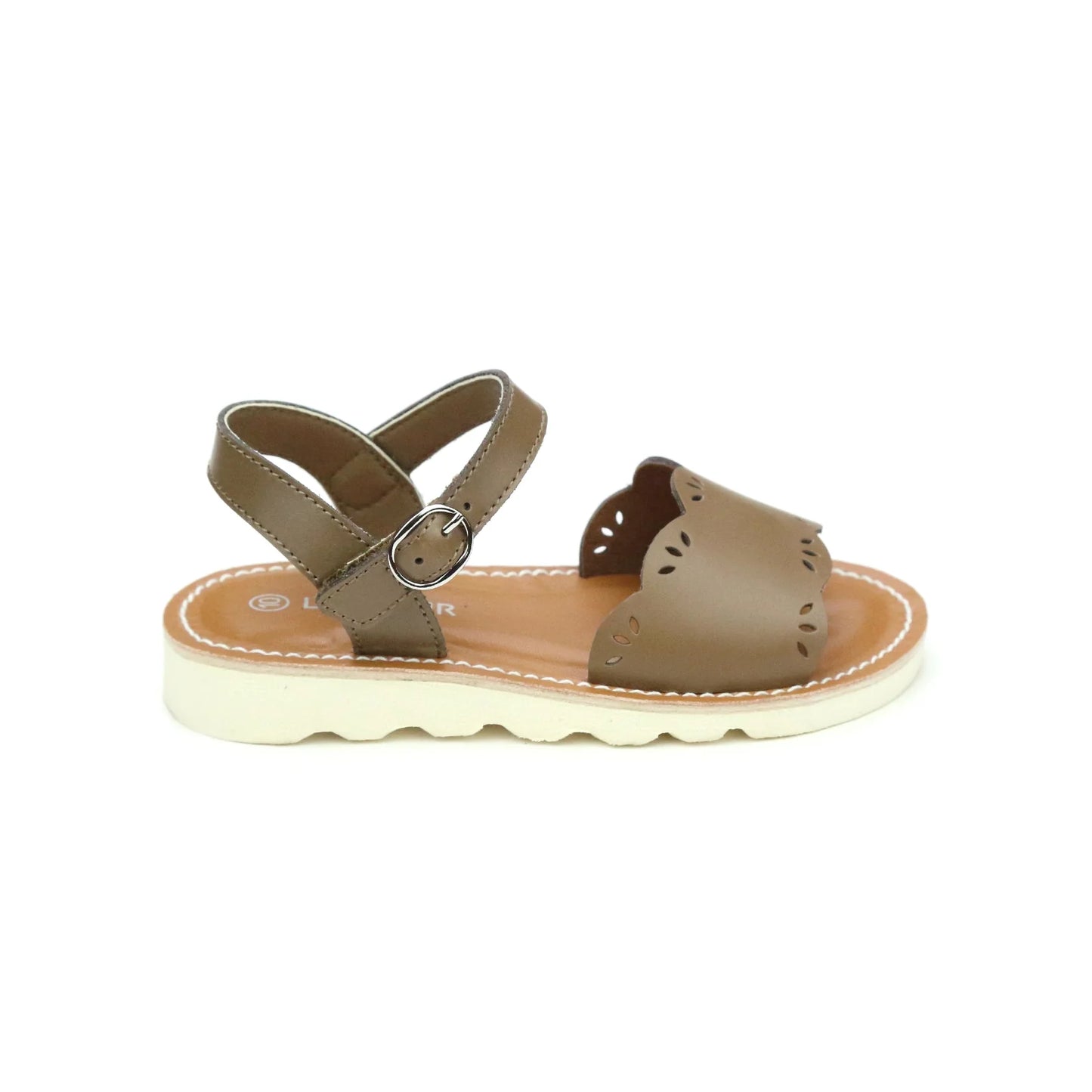 Mocha Scalloped Sandal