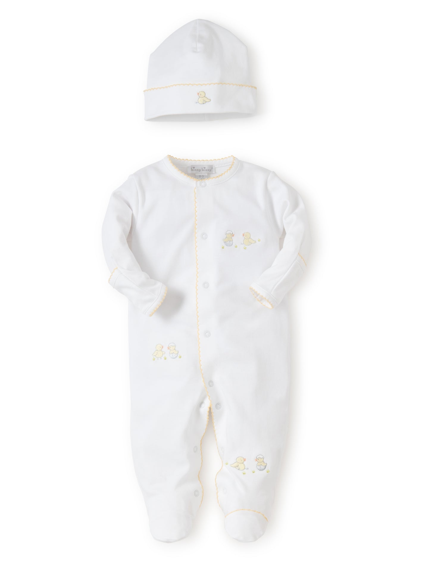 S1848385 - Hatchlings Footie & Hat Set - White/Silver