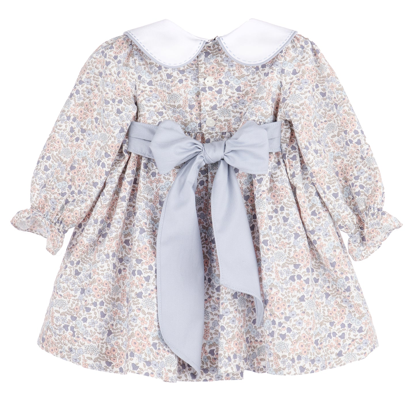 Blue Flower Pleat Dress
