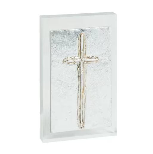 Silver Cross Acrylic Plaque