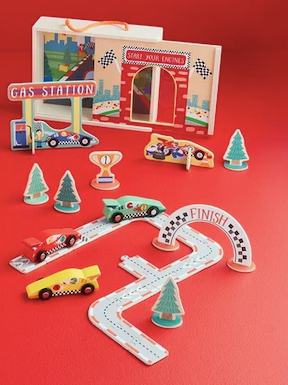 Wood Racecar Boxed Set