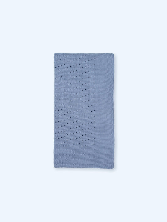 Provenza Blue Knit Blanket T0132