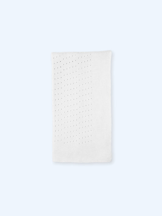 White Knit Blanket TO138