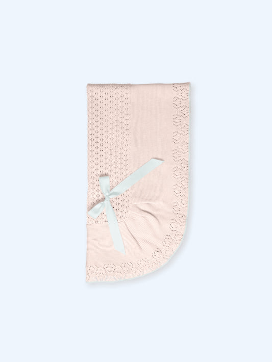 Nude Bow Knit Blanket TO139
