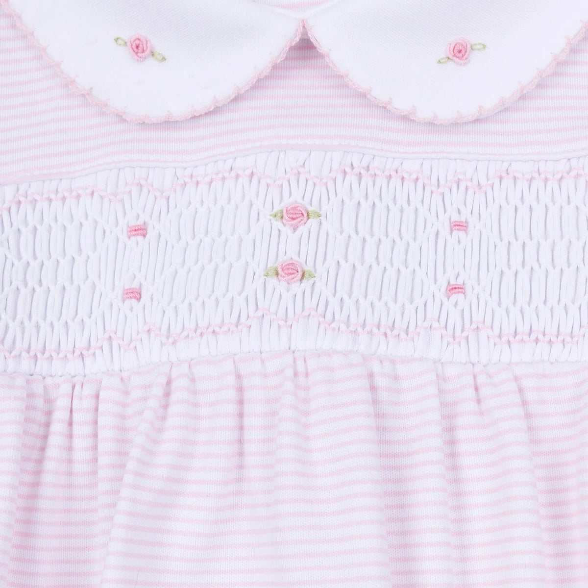 Pink Anna Smocked Short Sleeve Bubble