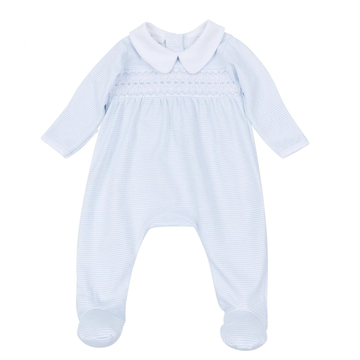Blue Benjamin Smocked Footie
