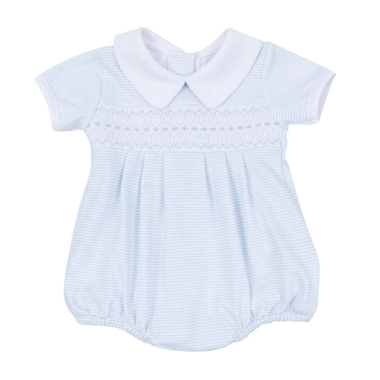 Blue Benjamin Smocked Bubble