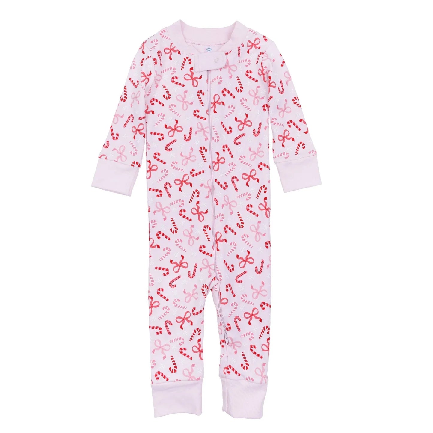 Red Candy Cane Lane Zipper Pajama