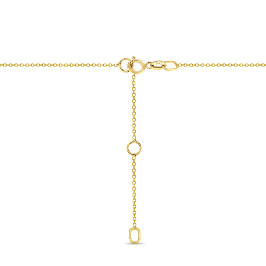 14K Pave Cross Necklace