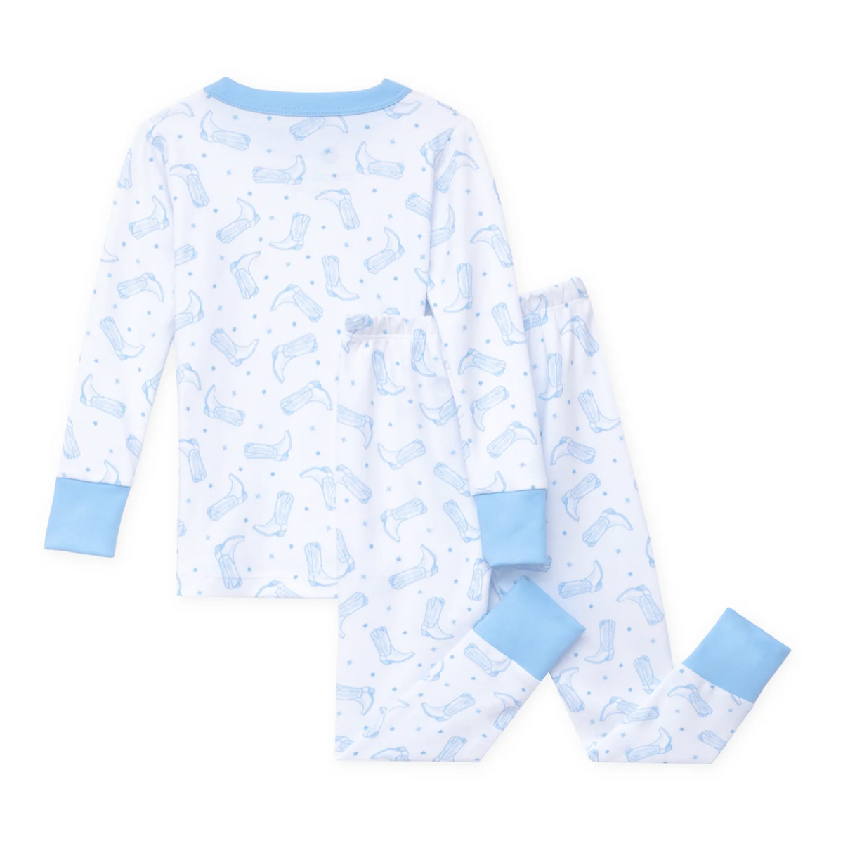 Light Blue Darling Cowboy Boots Long Pajamas