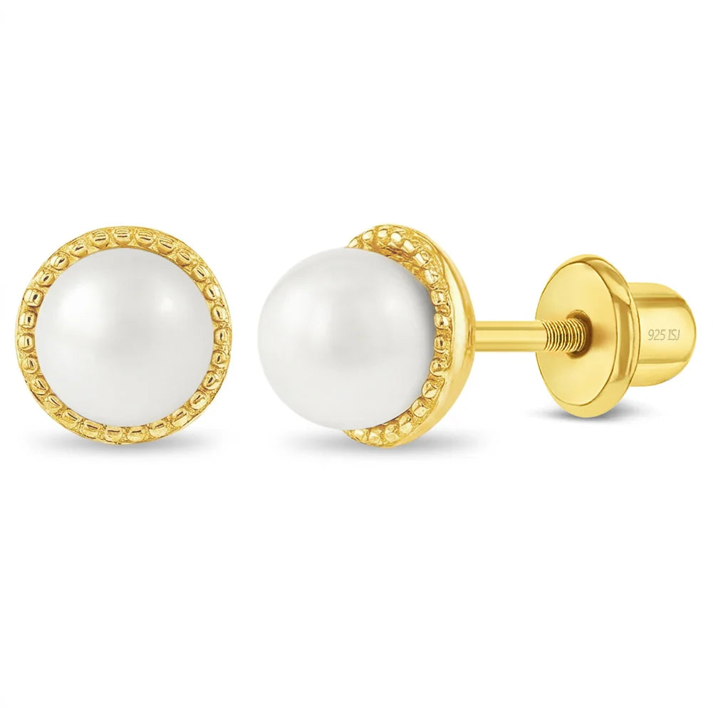 Pearl Gold Plated Earrings
