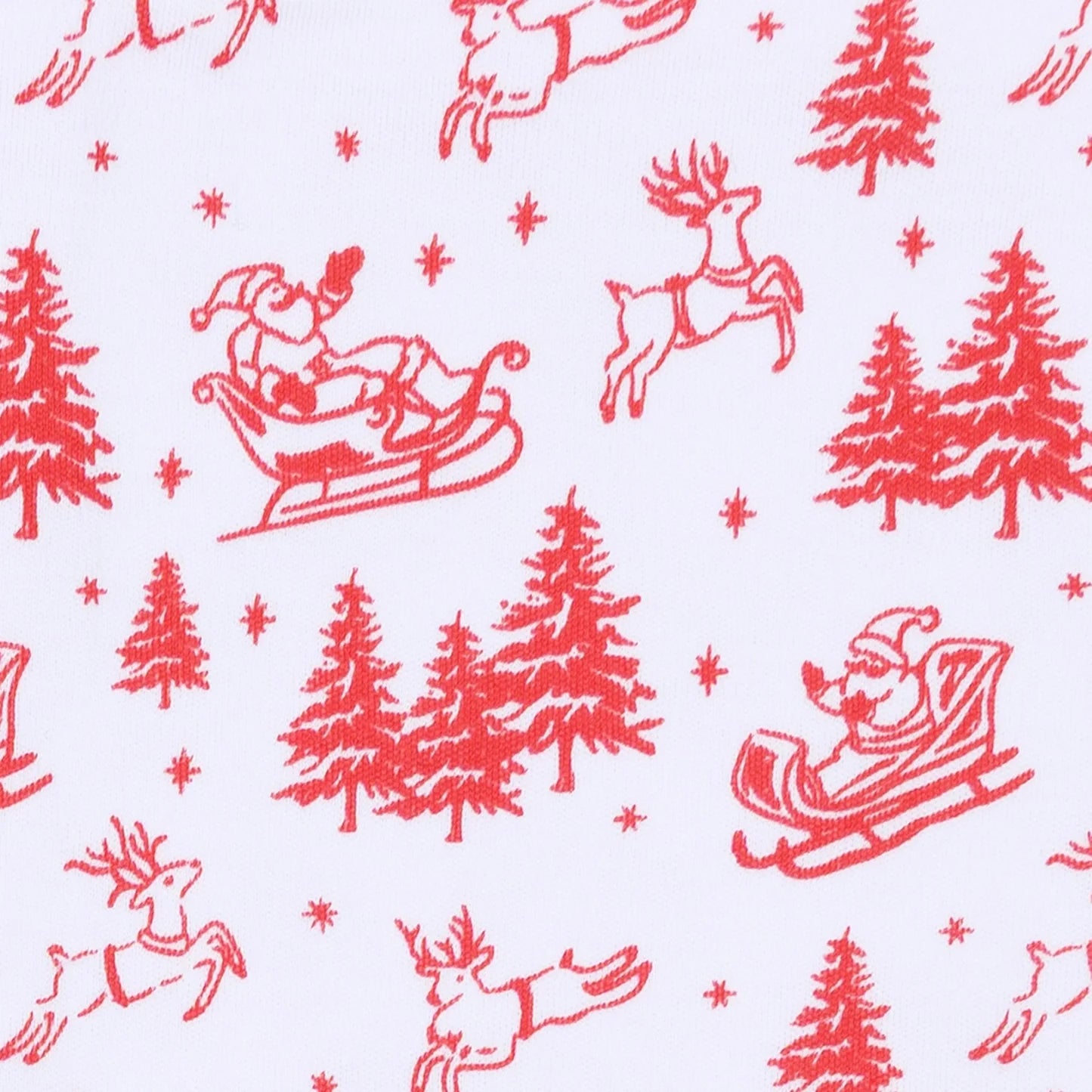 Red Holiday Toile Footie