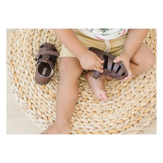 Brown Leather Fisherman Sandal