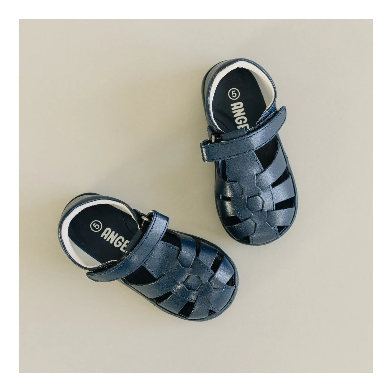 Navy Leather Fisherman Sandal
