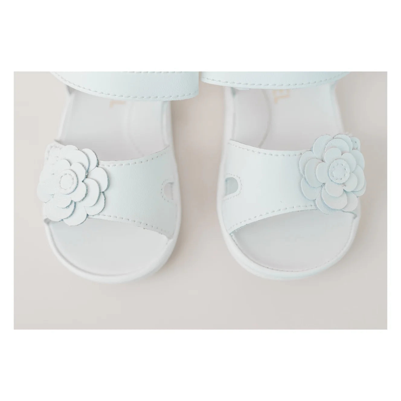 White Mila Flower Cut Out Sandal