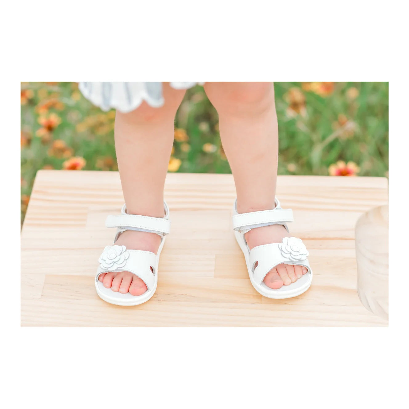 White Mila Flower Cut Out Sandal