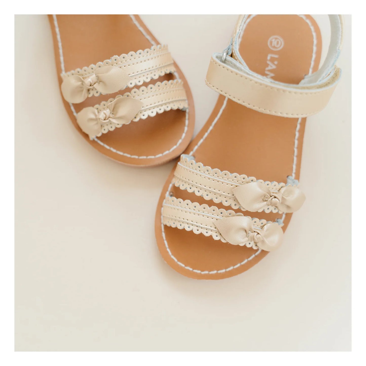 Josie Champagne Scalloped Sandal