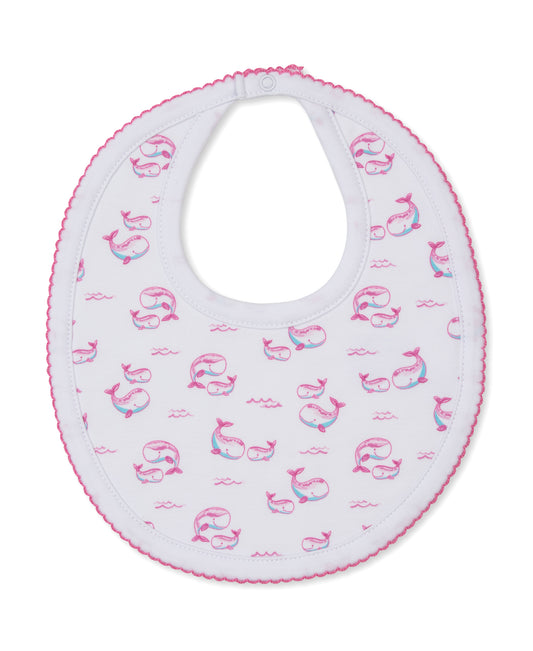 Whale Pods Pink Bib