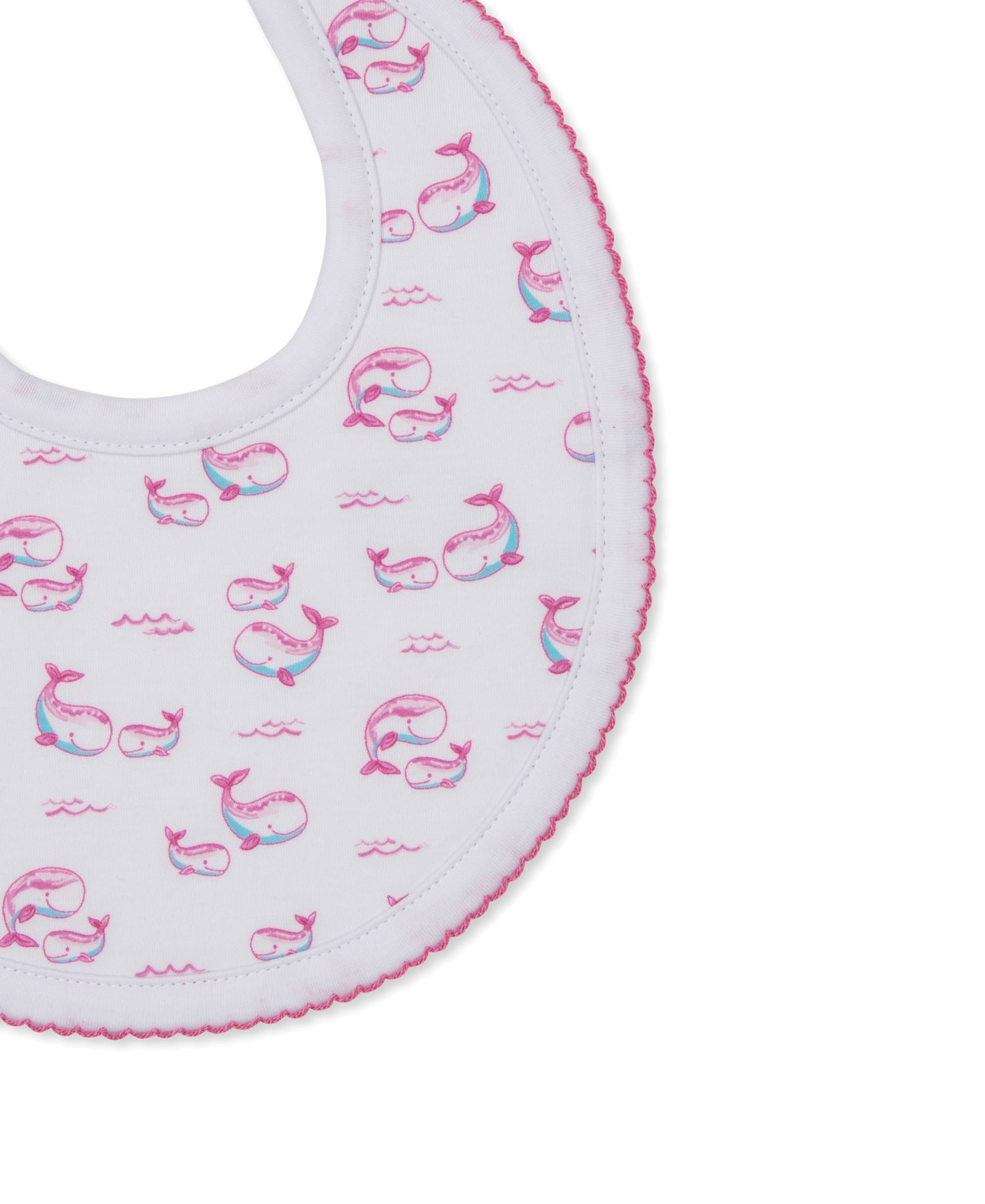 Whale Pods Pink Bib