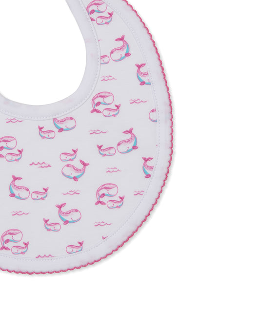 Whale Pods Pink Bib