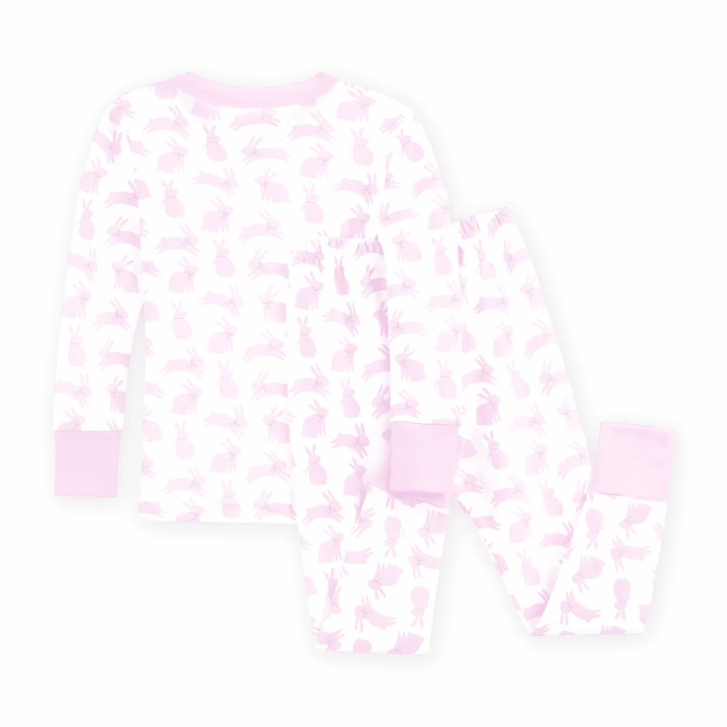Pink Leaping Bunnies Long Pajamas