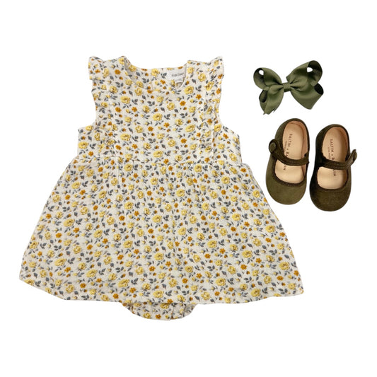 Yellow Country Roses Bubble Dress
