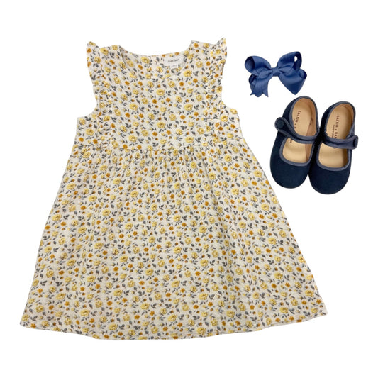 Yellow Country Roses Ruffle Dress & Bloomer