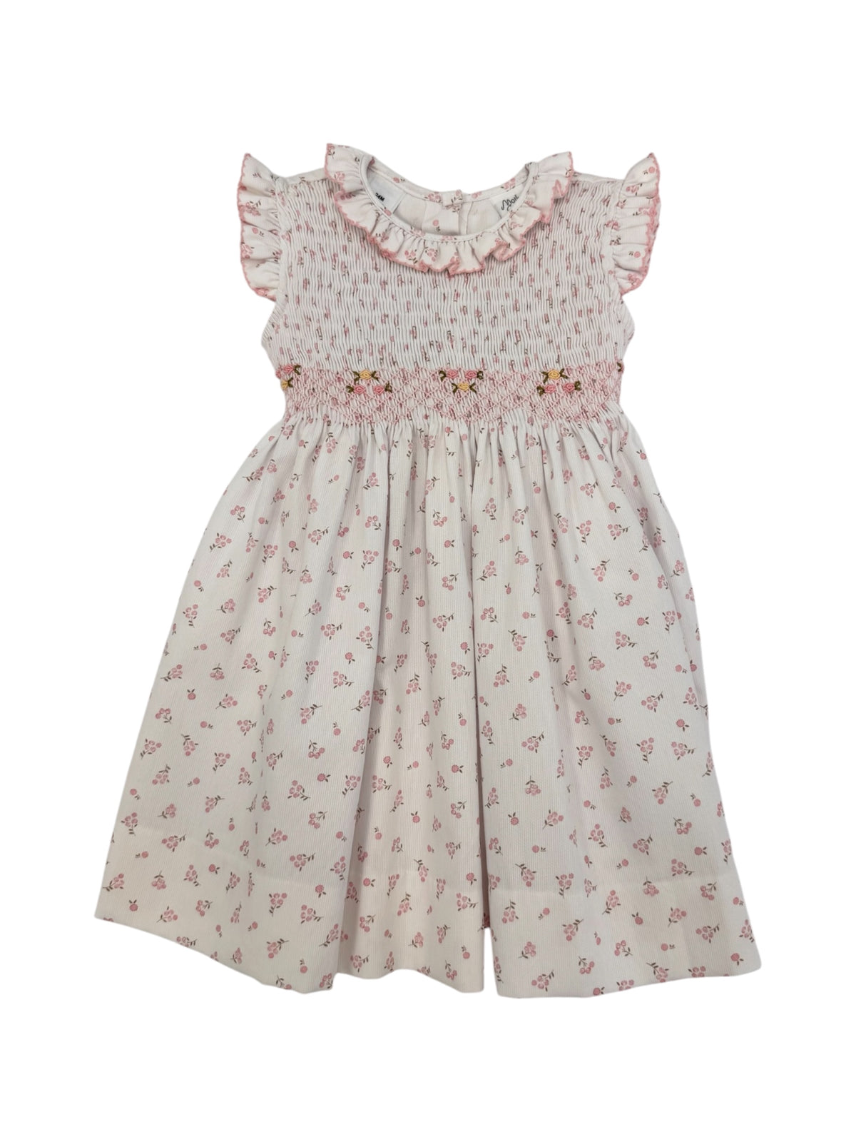 Pink Rosebud Smocked Dress
